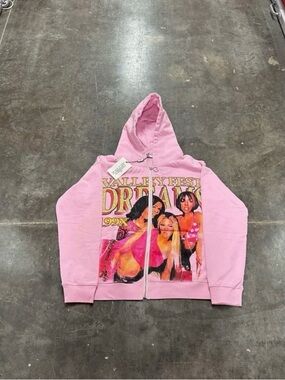 Underground Graphic Pink Zip-Up Hoodie - Women